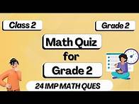 Video thumbnail for Math Quiz For Grade 2 | Questions and Answers | Class 2