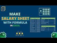 Video thumbnail for How to Make Salary Sheet in Excel