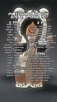 Video thumbnail for Roblox Matching Display Names for Best Friends