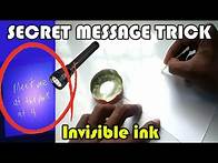 Video thumbnail for How to Create a Hidden Message | Invisible ink hacks