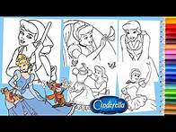 Video thumbnail for Coloring Disney Princess Cinderella COMPILATION - Coloring Pages for kids