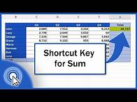 Video thumbnail for Shortcut Key for Sum in Excel (Excel Shortcuts)