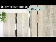 Video thumbnail for DIY Closet Doors! With FULL installation! Sheer Rattan Look Created With burlap!