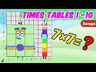 Video thumbnail for Numberblocks ｜Times Tables Songs 1-10｜for kids