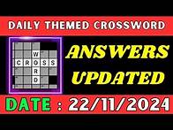 Video thumbnail for Daily Themed Crossword Puzzle Answers - Academic Fridays November 22 2024