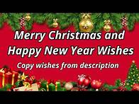 Video thumbnail for Merry Christmas and Happy New Year Wishes