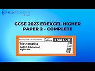 Video thumbnail for GCSE Edexcel June 2023 Higher Paper 2 - FULL PAPER | ExamSolutions