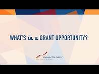 Video thumbnail for Intro to Grants.gov - What's in a Grant Opportunity?