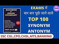 Video thumbnail for BLACKBOOK TOP 100 SYNONYMS and ANTONYMS