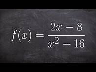Video thumbnail for How to find the vertical and horizontal asymptotes of a rational function