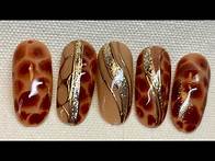 Video thumbnail for Blooming gel animal print nails tutorial. Using @temu products. Easy to follow quick design