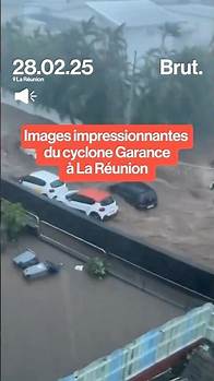 Video thumbnail for Les images impressionnantes du cyclone Garance à La Réunion.
