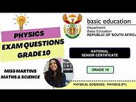 Video thumbnail for Grade 10 Physics Exam Questions: Part 1