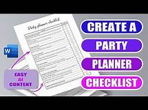 Video thumbnail for Create a Party Planner Checklist in Word (Easy timesaver tip)