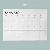 Video thumbnail for Printable Calendar 2025 Minimalist Monthly Planner 2025 Printable Instant Download PDF Monday & Sunday Start Minimal Landscape Calendar - Etsy