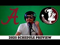 Video thumbnail for FLORIDA STATE / ALABAMA 2025 SCHEDULE PREVIEW
