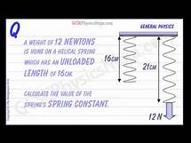 Video thumbnail for Hooke's Law Physics Problems - Spring Constant Calculation