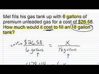 Video thumbnail for Algebra 1 Help: Solving Proportion Word Problems