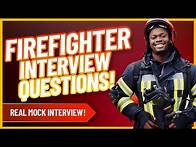 Video thumbnail for FIREFIGHTER Interview Questions and ANSWERS! (How to PASS a Firefighter Job Interview!)