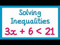 Video thumbnail for Solving Inequalities - GCSE Maths