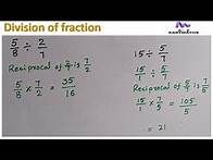 Video thumbnail for Division of fraction|How to divide fraction by fraction|grade 5|grade6