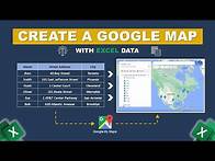 Video thumbnail for How to Create a Google Map with Excel Data