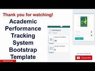 Video thumbnail for Academic Performance Tracking System Bootstrap Template