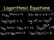 Video thumbnail for Solving Logarithmic Equations