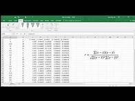Video thumbnail for Using Excel to calculate correlation coefficient using the formula