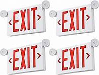 Video thumbnail for TORCHSTAR Red LED Exit Sign with Emergency Lights, UL 924, Emergency Exit Light with Battery Backup, Adjustable Heads, Fire Exit Sign with Lights, Double Face, AC 120/277V, Damp Location, Pack of 4