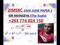 Video thumbnail for O LEVEL ZIMSEC June 2020 Paper 2