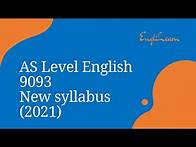 Video thumbnail for Guide to the new AS Level English 9093 syllabus (2021/2022)/AICE English Language 9093