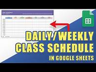 Video thumbnail for [HOW-TO] Make a Daily or Weekly CLASS SCHEDULE in Google Sheets (Custom & Printable!)