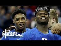 Video thumbnail for Zion Williamson, RJ Barrett lead Duke to ACC championship over FSU | College Basketball Highlights
