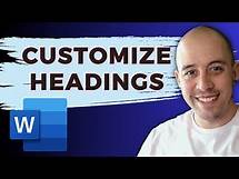 Video thumbnail for How to create and customize headings in MS Word