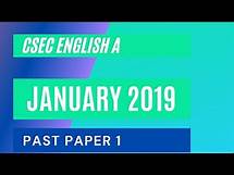 Video thumbnail for CSEC English A January 2019 Past Paper 1/Multiple Choice (Part 1)