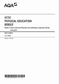 Video thumbnail for 2024 AQA GCSE PHYSICAL EDUCATION MARK SCHEME PAPER 2 (8582/2 ).