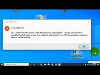 Video thumbnail for (Solved) You Can't Access This Shared Folder Because Your Organization's Security Policies Block...