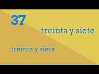 Video thumbnail for NUMBERS in Spanish 31 to 40