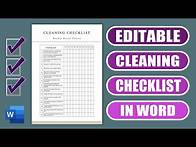 Video thumbnail for Create a Cleaning Checklist in Word & save as a PDF | EASY TUTORIAL