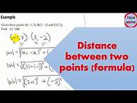 Video thumbnail for How to find the distance between two points - distance formula
