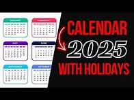 Video thumbnail for COMPLETE 2025 CALENDAR