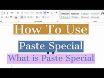 Video thumbnail for How To Use Paste Special In Microsoft Word | What is Paste Special in Word