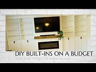 Video thumbnail for DIY BUILT-INS ON A BUDGET (IKEA HACK- BILLY BOOKSHELVES) | Home Reno Ep. 1