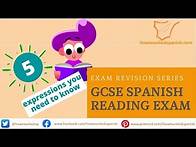 Video thumbnail for GCSE SPANISH 5 Spanish phrases, expressions for your reading and listening exam AQA EDEXCEL IGCSE