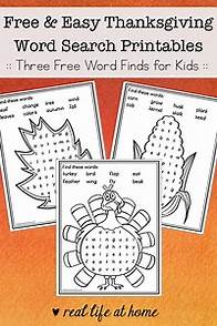 Video thumbnail for Easy Thanksgiving Word Search Free Printables for Kids