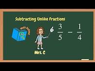 Video thumbnail for Subtracting Unlike Fractions|Different Denominators|Math Defined