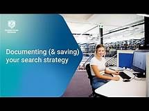Video thumbnail for Documenting (& saving) your search strategy