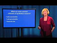 Video thumbnail for Fundamentals of Qualitative Research Methods: Scientific Rigor (Module 6)