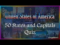 Video thumbnail for USA 50 States and Capitals Quiz | United States Capitals and Abbreviations